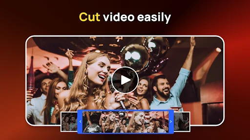 Video editing and cutting tool in All Video Player with timeline trimmer for easy video editing