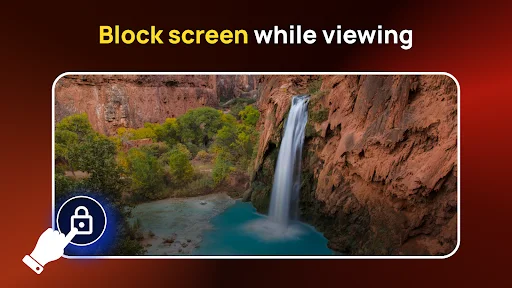 Screen lock feature while viewing videos preventing accidental touches during playback