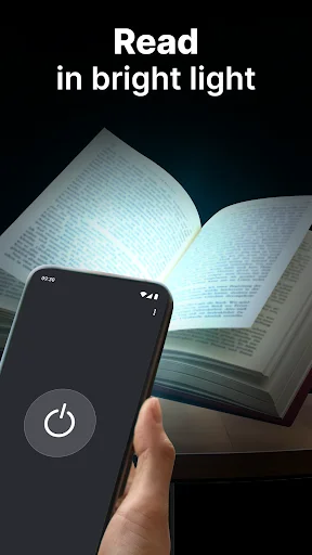 Mobile flashlight LED providing bright reading light for books in darkness
