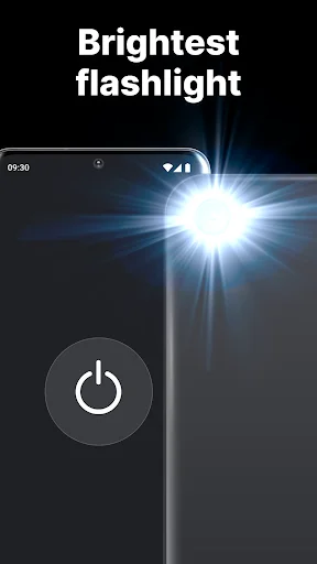 Brightest flashlight mode with LED flash activated via power button interface