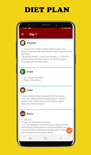 Hip Hop Workout diet plan for Day 1 with breakfast, snack, lunch, dinner options and detailed nutritional information