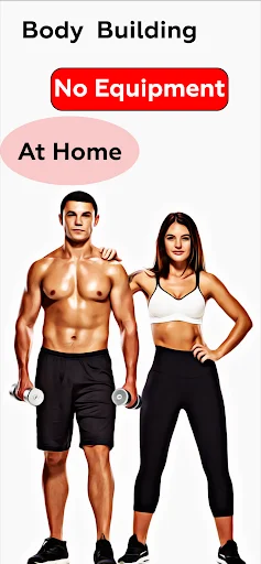 Body building no equipment at home - Male and female fitness instructors demonstrating home workout routines