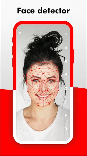 Face detector feature shows facial recognition grid overlay for identifying people in live CCTV surveillance video feed