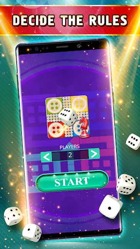 Ludo game setup screen to decide rules and select number of players before starting offline match